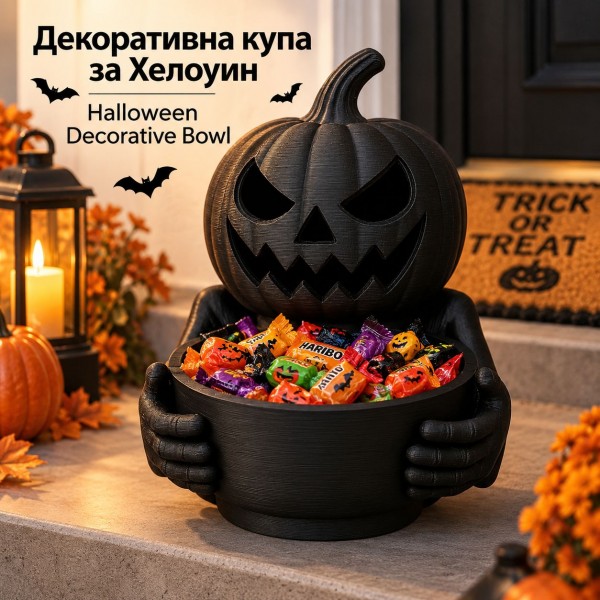 Купа за бонбони за Хелоуин - черна